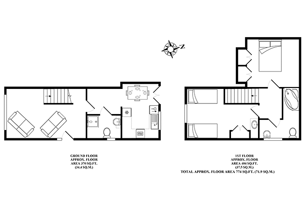 Home Farm End Cottage's floor plans