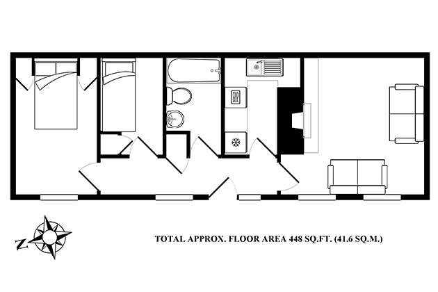 Plover Cottage's floor plans