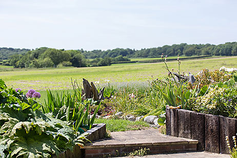 View across Home Farm fields southwards to Kelling Heath